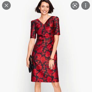 NWT! Talbots special occasion floral jacquard dress.